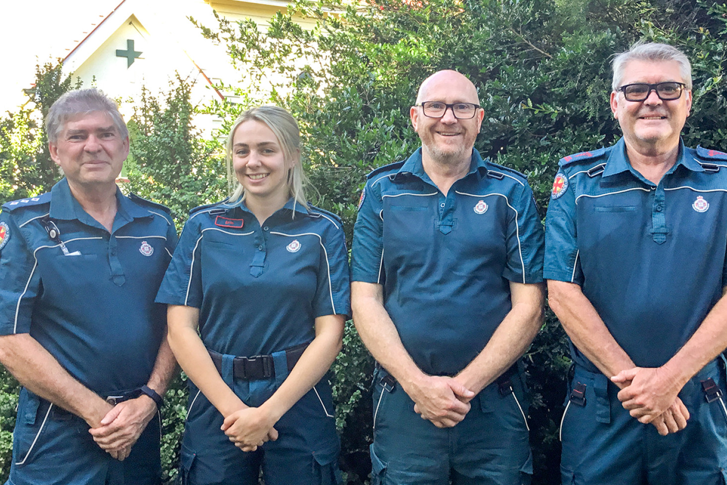 Danny, Steve and Warren Smith began their careers as ambulance officers in Pittsworth many years ago, now Steve’s daughter Erin (second on left) is joining the family tradition.