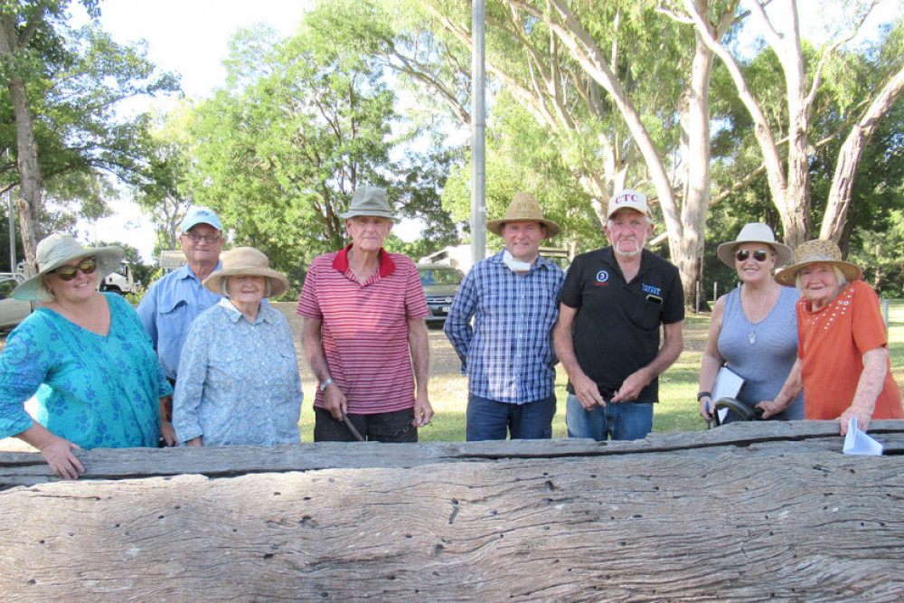 L-R Sandra Harrop, Paul Stark, Flora Sparksman, John Sparksman, George Smith, Don Crawford, Kerry Smith and Jackie Gallagher.