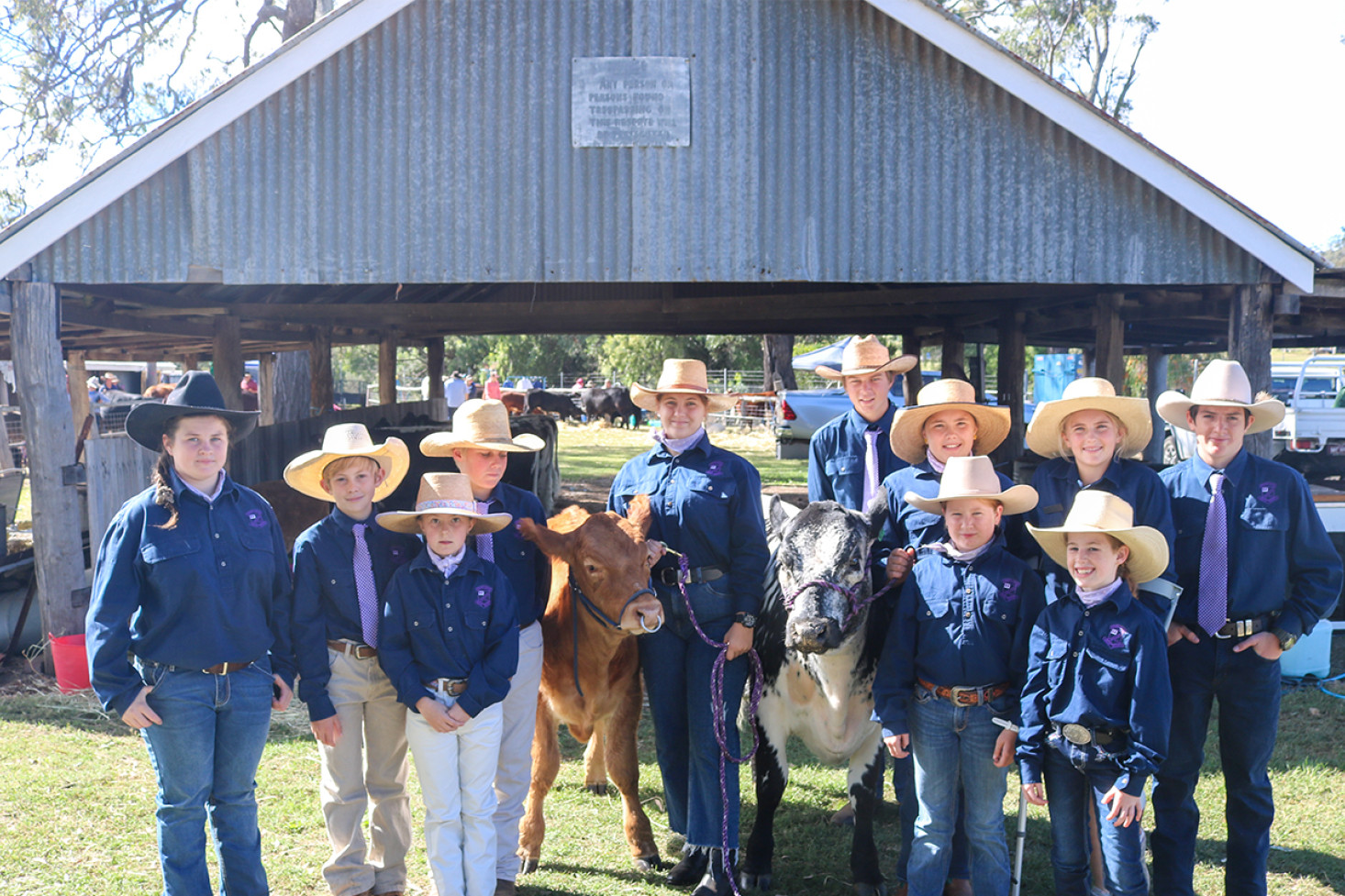 Quinalow State School students exhibiting at the Goombungee-Haden Show earlier this year.