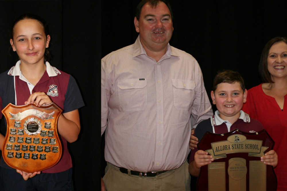 Left: Teeah was awarded the PEER trophy Right: James was awarded the Sue Abernethy Memorial Award