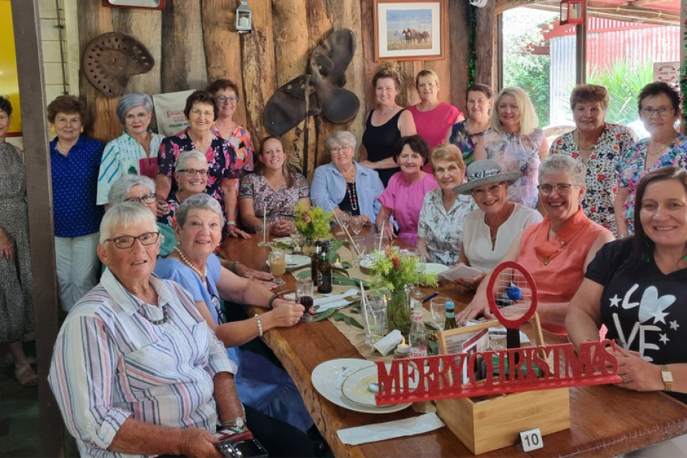 The Clifton tennis ladies enjoyed their Christmas get-together in Nobby.