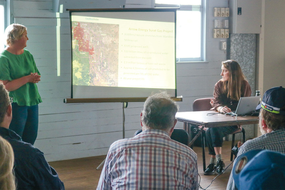 ABOVE: Farmers attended a legal seminar last week to discuss their rights when dealing with coal-seam gas companies.