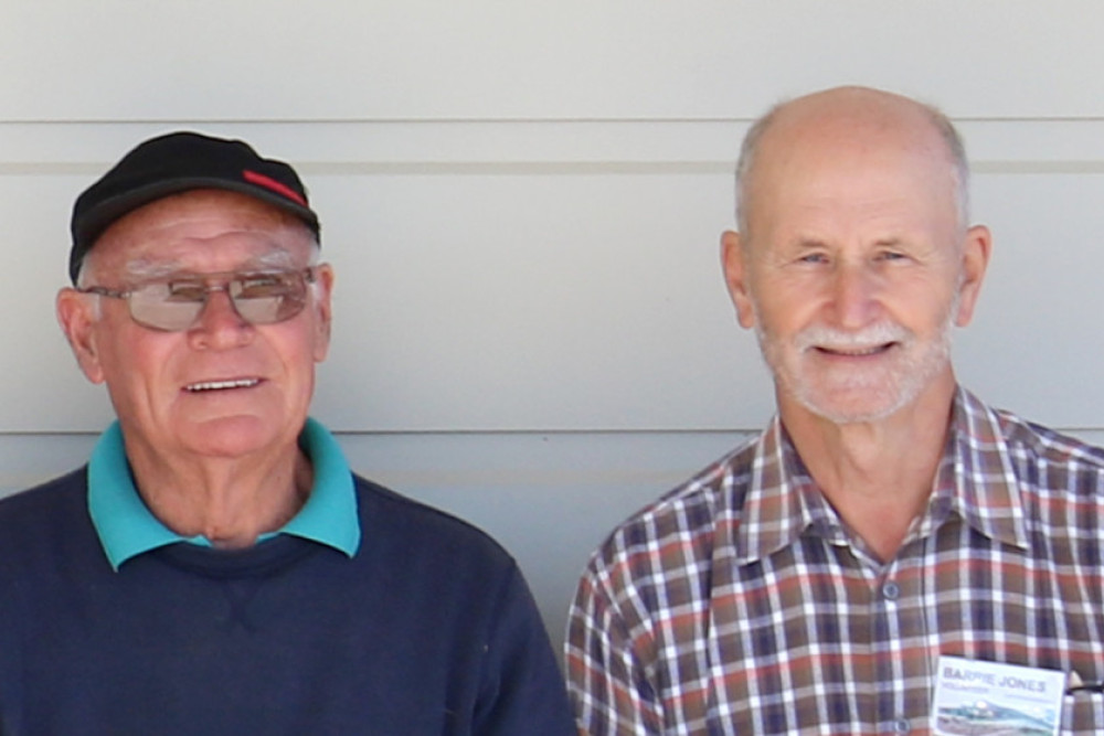 The new life members John Crispin (left) and Barrie Jones.