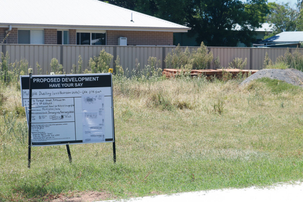 The location of the proposed unit complex.