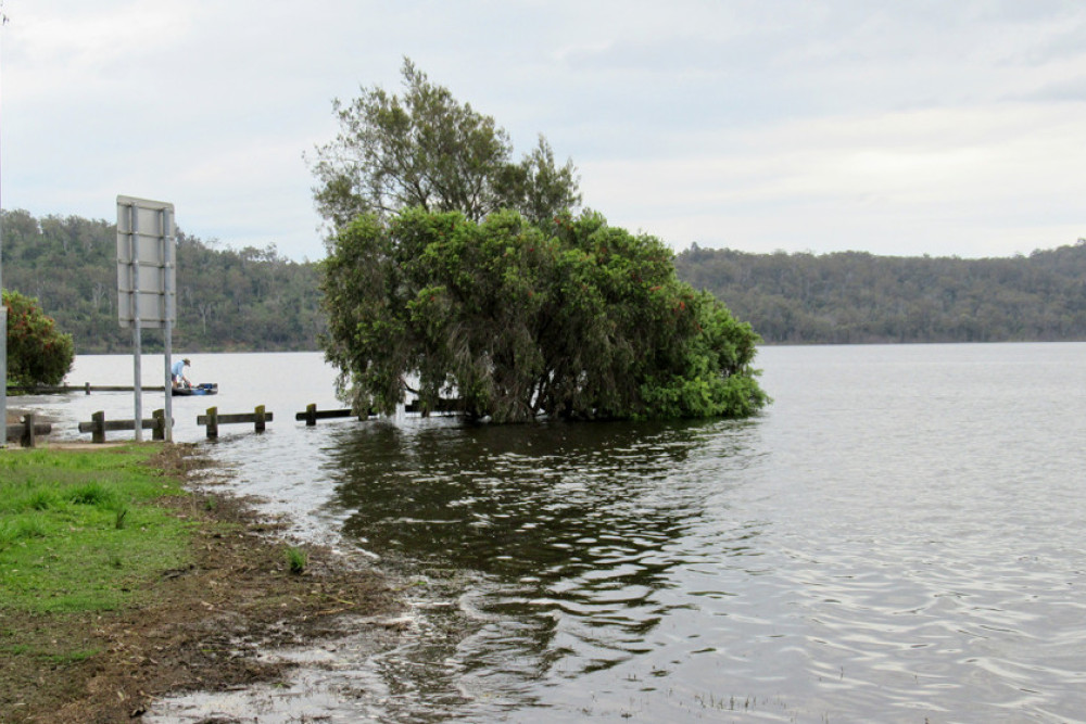 At Cooby Dam, upstream from the Oakey district, the water level is close to 100 per cent following the continued rainfall this year.