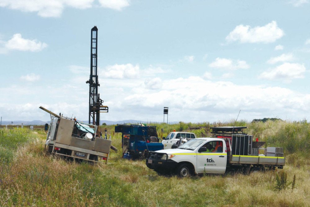 A drilling rig was used as part of preparatory works for the pipeline last year, between Felton Clifton Road and the railway line from Clifton to Nobby.