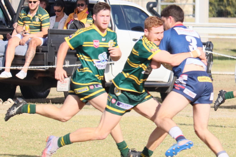 The new Shield is named after Jack Duggan (left), current Wattles Rugby League Club Life Member and committee member, and a former player and Club President, and Pittsworth Danes legend Gary Sutton (right), a premiership winning captain-coach, committee member and Club President.