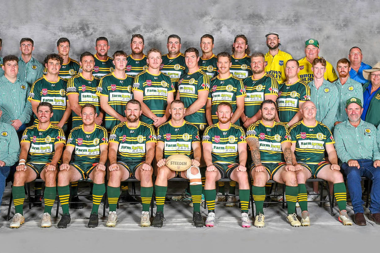 Wattles Reserves cohort for 2024: Front, from left: Neil Phelan (Manager), Tom Morris, Michael Duggan, Nick Morris, Tom Duggan (C), Ryan Stevens, Zac Stevens, Dale McAntee, Tony Morris (Coach), John Lazzaroni. Middle: Tahlia Ware (LSO), Harrison Uden, Tom Philp, Jordan Henry, Isaac Leach, Lachlan Henry, Ben Comerford, Marley Tunstead, Tim Exelby, Tim Hentschel, Joe Willett, Ryan Lewis, Ted Shooter (Manager). Back: Alex Morris, Jack Duggan, Josh Henry, Ryan Duggan, Garth Lonergan, Geoff Holz, Tim Duggan, Dan Rub, Brody Liston (LSO), Joe Flynn (LSO), Paul Duggan (Trainer). Absent: Eden Blewitt, Paul Christensen. Photo, JD Sporting Photography