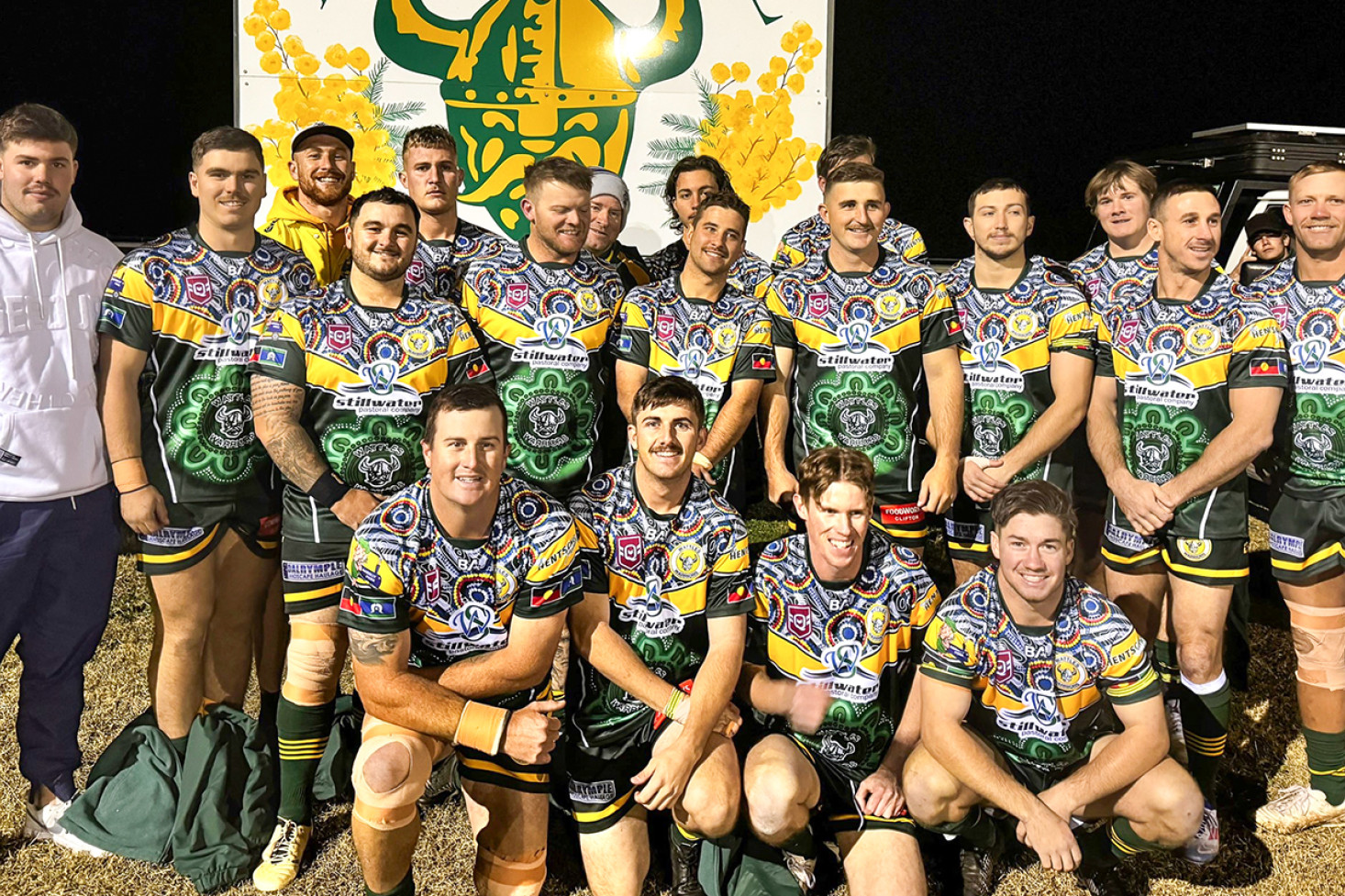 Wattles A Grade players wore their especially made Indigenous Round colours in their 62 to 12 win over the Brothers Leprechauns on Saturday evening. , Amanda O’Halloran