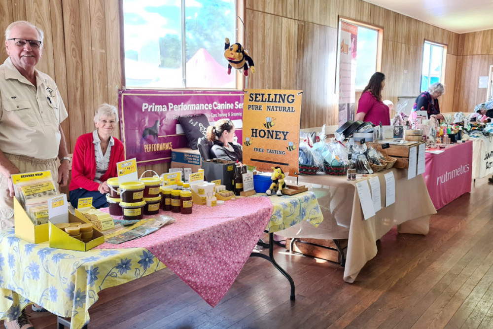 The stall holders included Roy, who’s RoyCo Royco Bee and Honey Products includes honey and beeswax products such as soaps, wraps, hand creams and cider vinegar.